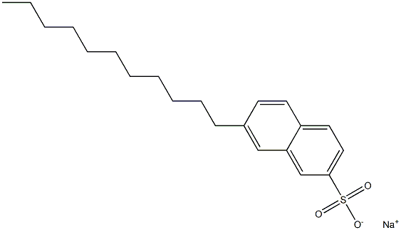 7-ウンデシル-2-ナフタレンスルホン酸ナトリウム 化学構造式