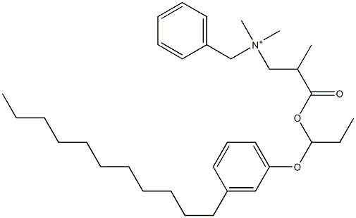 N,N-Dimethyl-N-benzyl-N-[2-[[1-(3-undecylphenyloxy)propyl]oxycarbonyl]propyl]aminium Struktur