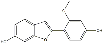 2-(2-Methoxy-4-hydroxyphenyl)benzofuran-6-ol Struktur