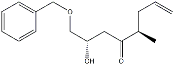 (4R,7S)-4-メチル-7-ヒドロキシ-8-(ベンジルオキシ)-1-オクテン-5-オン 化学構造式