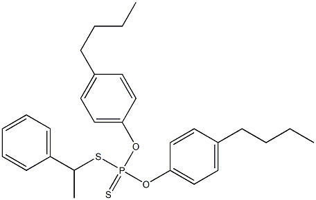 Dithiophosphoric acid O,O-bis(4-butylphenyl)S-(1-phenylethyl) ester Structure