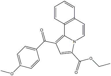1-(4-Methoxybenzoyl)pyrrolo[2,1-a]isoquinoline-3-carboxylic acid ethyl ester Struktur