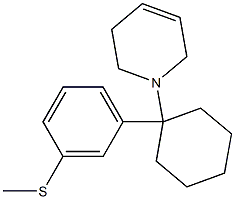 1,2,3,6-Tetrahydro-1-[1-[3-methylthiophenyl]cyclohexyl]pyridine,,结构式