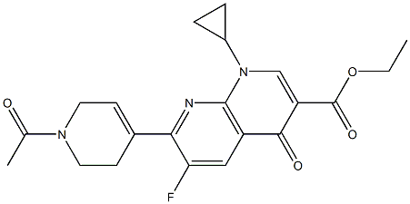  1,4-Dihydro-6-fluoro-7-[(1-acetyl-1,2,5,6-tetrahydropyridin)-4-yl]-4-oxo-1-cyclopropyl-1,8-naphthyridine-3-carboxylic acid ethyl ester