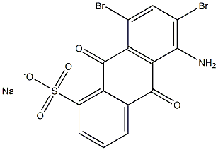 5-Amino-6,8-dibromo-9,10-dihydro-9,10-dioxoanthracene-1-sulfonic acid sodium salt Structure