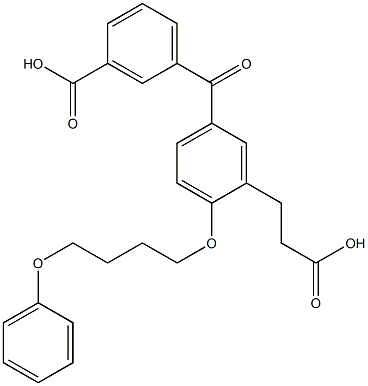 5-(3-Carboxybenzoyl)-2-(4-phenoxybutoxy)benzenepropanoic acid