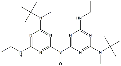 Methyl[4-ethylamino-6-tert-butylamino-1,3,5-triazin-2-yl] sulfoxide Struktur