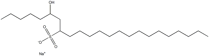 6-Hydroxytricosane-8-sulfonic acid sodium salt Structure