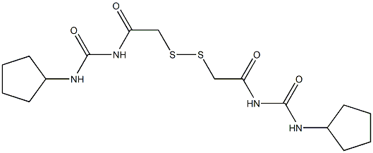 1,1'-(Dithiobismethylenebiscarbonyl)bis[3-cyclopentylurea],,结构式
