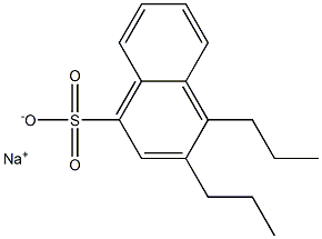 3,4-ジプロピル-1-ナフタレンスルホン酸ナトリウム 化学構造式