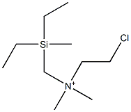 (2-Chloroethyl)dimethyl[(diethylmethylsilyl)methyl]aminium,,结构式