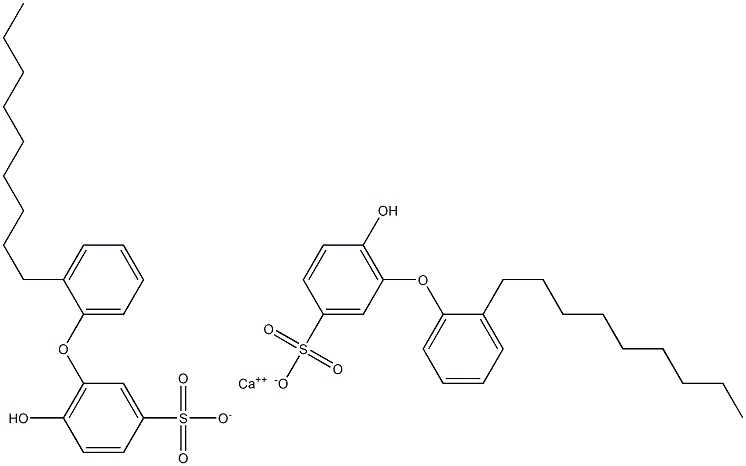 Bis(6-hydroxy-2'-nonyl[oxybisbenzene]-3-sulfonic acid)calcium salt 结构式