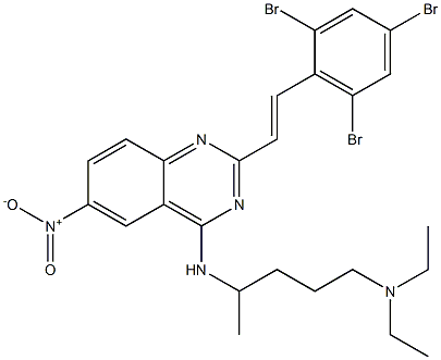 2-(2,4,6-Tribromostyryl)-N-[4-(diethylamino)-1-methylbutyl]-6-nitroquinazolin-4-amine