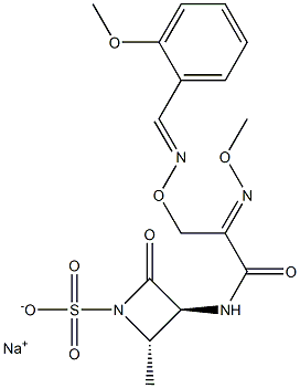  (3S,4S)-4-Methyl-2-oxo-3-[2-[(E)-methoxyimino]-3-(2-methoxybenzylidene)aminooxypropionylamino]azetidine-1-sulfonic acid sodium salt