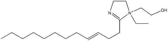 2-(3-ドデセニル)-1-エチル-1-(2-ヒドロキシエチル)-2-イミダゾリン-1-イウム 化学構造式