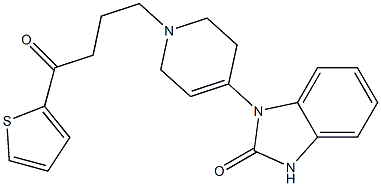 1-[1-[3-(2-Thenoyl)propyl]-1,2,3,6-tetrahydropyridin-4-yl]-1H-benzimidazol-2(3H)-one Struktur