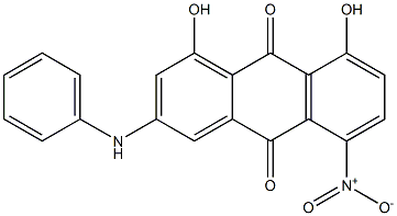 2-Anilino-4,5-dihydroxy-8-nitroanthraquinone Struktur