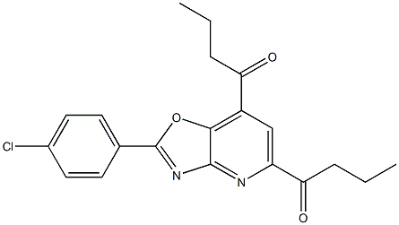  2-(4-Chlorophenyl)-5,7-dibutanoyloxazolo[4,5-b]pyridine