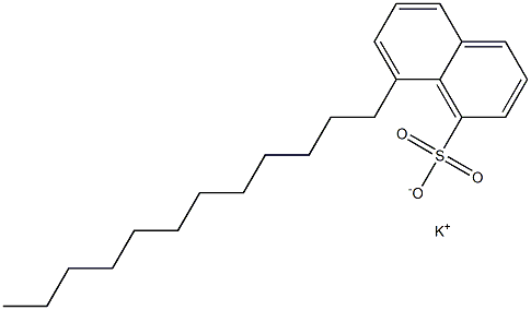 8-ドデシル-1-ナフタレンスルホン酸カリウム 化学構造式