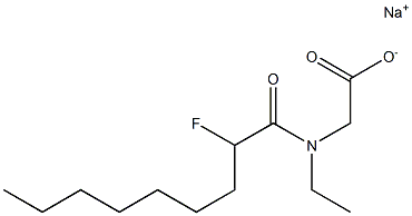 N-Ethyl-N-(2-fluorononanoyl)glycine sodium salt Structure