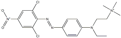 2-[[4-[(2,6-Dichloro-4-nitrophenyl)azo]phenyl]ethylamino]-N,N,N-trimethylethanaminium Struktur