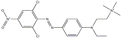 2-[[4-[(2,6-Dichloro-4-nitrophenyl)azo]phenyl]ethylamino]-N,N,N-trimethylethanaminium,,结构式