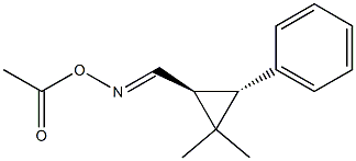 (1S,2S)-3,3-ジメチル-2-フェニルシクロプロパン-1-カルボアルデヒド(E)-O-アセチルオキシム 化学構造式