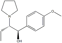 (1R,2S)-1-(p-Methoxyphenyl)-2-(1-pyrrolidinyl)-1-butanol Structure