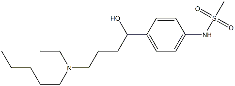 4-(N-Ethylpentylamino)-1-(4-methylsulfonylaminophenyl)-1-butanol 结构式