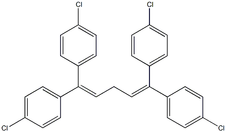 1,1,5,5-Tetrakis(4-chlorophenyl)-1,4-pentadiene Structure