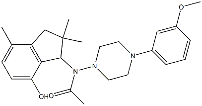 2,3-Dihydro-3-[[4-(3-methoxyphenyl)-1-piperazinyl]acetylamino]-2,2,7-trimethyl-1H-inden-4-ol