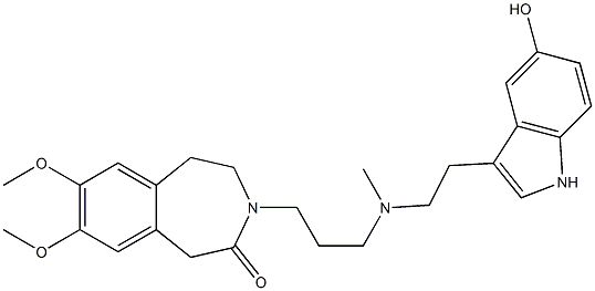 2,3-Dihydro-7,8-dimethoxy-3-[3-[N-[2-(5-hydroxy-1H-indol-3-yl)ethyl]-N-methylamino]propyl]-1H-3-benzazepin-4(5H)-one