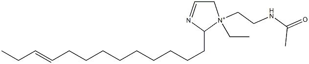 1-[2-(アセチルアミノ)エチル]-1-エチル-2-(10-トリデセニル)-3-イミダゾリン-1-イウム 化学構造式