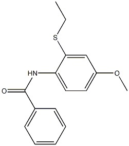 N-[2-(Ethylthio)-4-methoxyphenyl]benzamide,,结构式