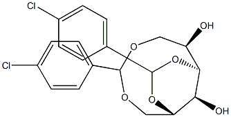1-O,6-O:3-O,5-O-Bis(4-chlorobenzylidene)-L-glucitol,,结构式