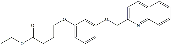 4-[3-(2-Quinolylmethoxy)phenoxy]butyric acid ethyl ester Structure