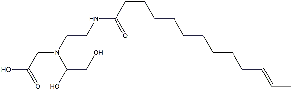 N-(1,2-Dihydroxyethyl)-N-[2-(11-tridecenoylamino)ethyl]aminoacetic acid Structure