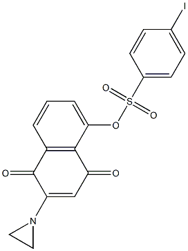 2-(1-Aziridinyl)-5-(4-iodophenylsulfonyloxy)-1,4-naphthoquinone 结构式