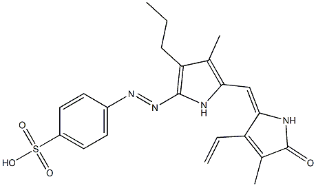 4-[[3-Propyl-4-methyl-5-[[(4-methyl-3-vinyl-5-oxo-2,5-dihydro-1H-pyrrol)-2-ylidene]methyl]-1H-pyrrol-2-yl]azo]benzenesulfonic acid|