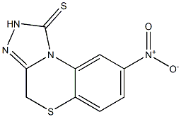 8-ニトロ-2,4-ジヒドロ-1H-[1,2,4]トリアゾロ[3,4-c][1,4]ベンゾチアジン-1-チオン 化学構造式