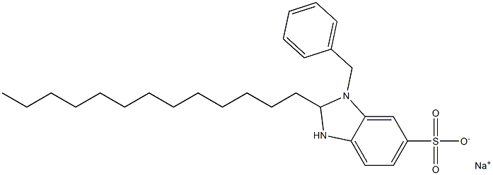 1-Benzyl-2,3-dihydro-2-tridecyl-1H-benzimidazole-6-sulfonic acid sodium salt 结构式