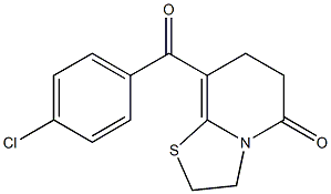 8-(4-Chlorobenzoyl)-2,3,6,7-tetrahydro-5H-thiazolo[3,2-a]pyridin-5-one Struktur