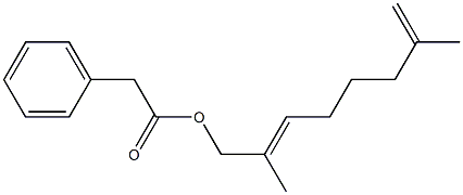 Phenylacetic acid 2,7-dimethyl-2,7-octadienyl ester,,结构式