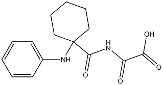 2-[[[1-[Phenylamino]cyclohexyl]carbonyl]amino]-2-oxoacetic acid Structure