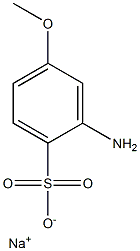 2-アミノ-4-メトキシベンゼンスルホン酸ナトリウム 化学構造式