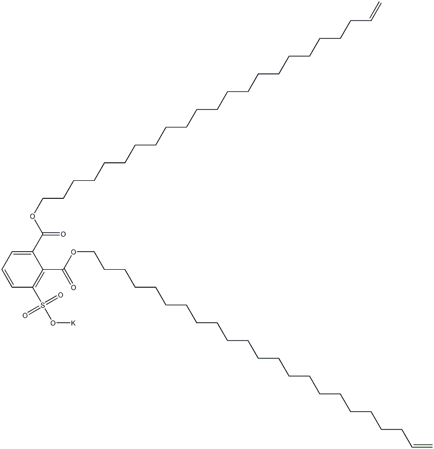 3-(Potassiosulfo)phthalic acid di(22-tricosenyl) ester Structure