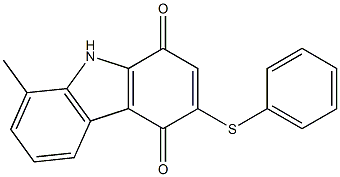 3-(Phenylthio)-8-methyl-9H-carbazole-1,4-dione Struktur