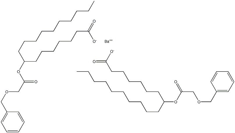 ビス[8-(ベンジルオキシアセトキシ)ステアリン酸]バリウム 化学構造式