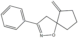 6-Methylene-3-phenyl-1-oxa-2-azaspiro[4.4]nonan-2-ene 结构式