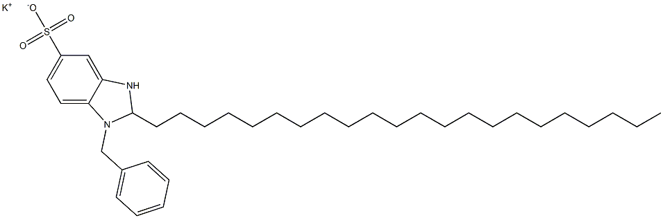 1-Benzyl-2,3-dihydro-2-docosyl-1H-benzimidazole-5-sulfonic acid potassium salt Struktur